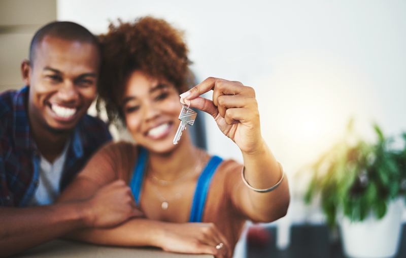 a couple with their property keys